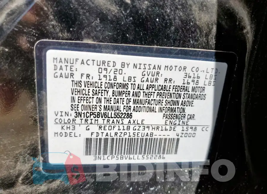 3N1CP5BV6LL552286 Photo# 12
