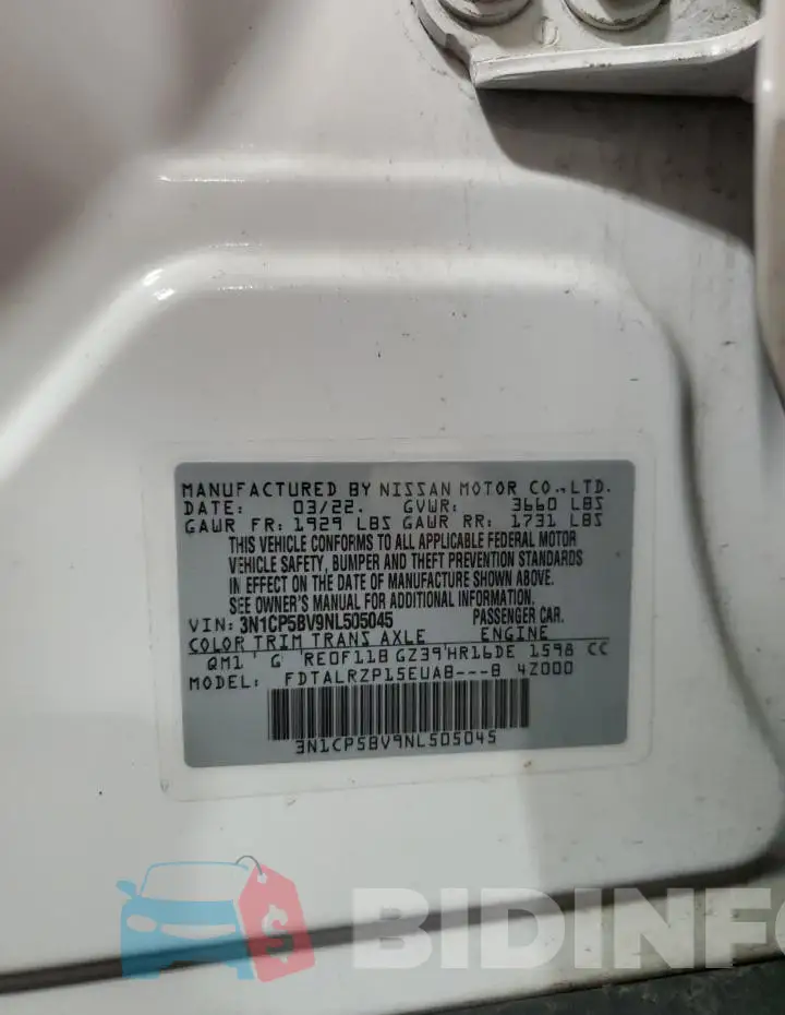 3N1CP5BV9NL505045 Photo# 13