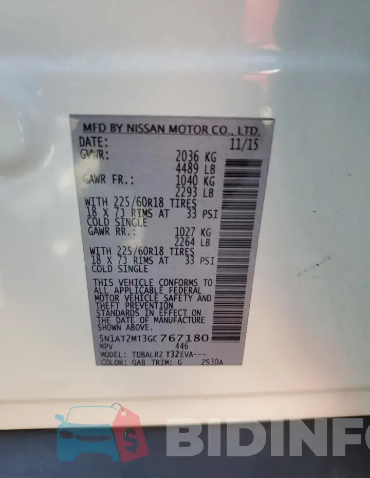 5N1AT2MT3GC767180 Photo# 12