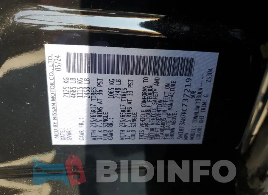 5N1BT3AB7RC737219 Photo# 14