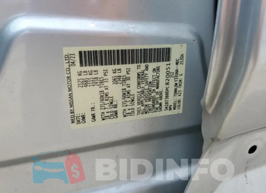 5N1BT3BB0PC820051 Photo# 13