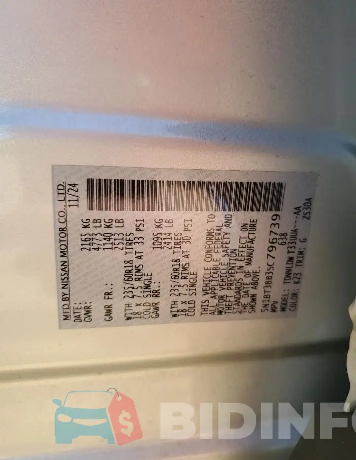 5N1BT3BB3SC796739 Photo# 14