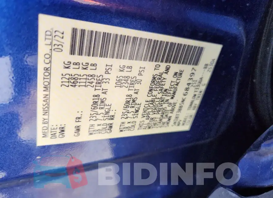 5N1BT3BB5NC684397 Photo# 12