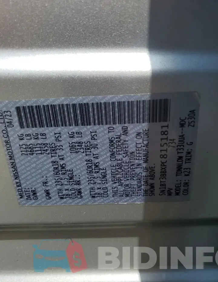 5N1BT3BBXPC815181 Photo# 13