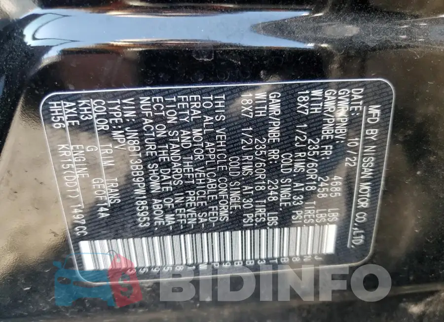JN8BT3BB9PW185953 Photo# 13