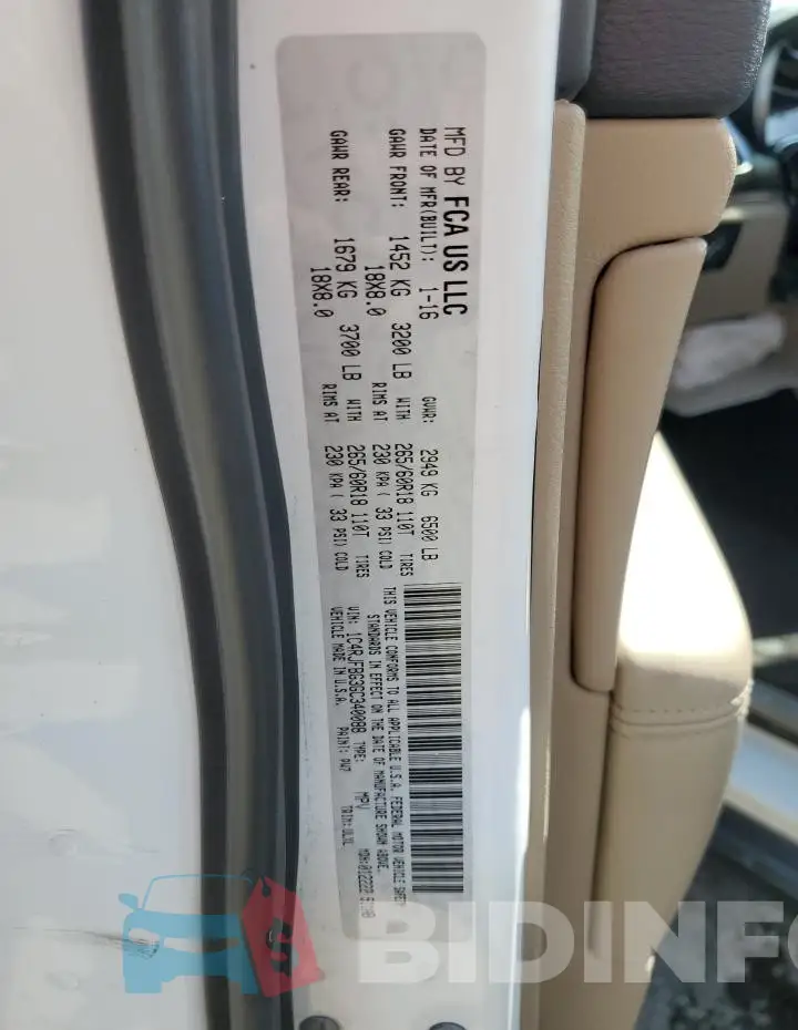 1C4RJFBG3GC340088 Photo# 14