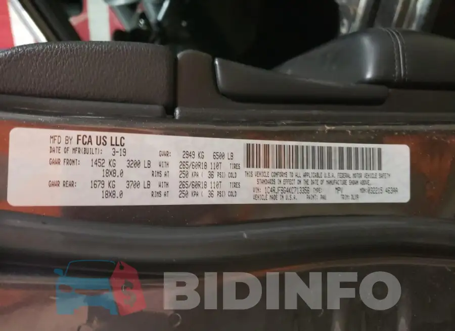 1C4RJFBG4KC713356 Photo# 13