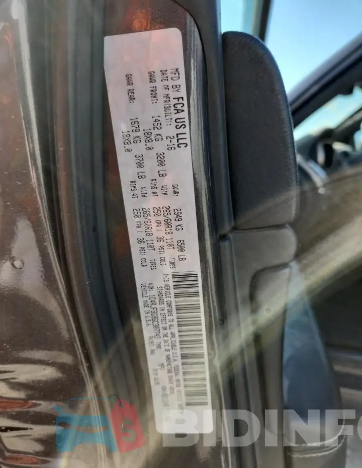 1C4RJFBG9GC307743 Photo# 12