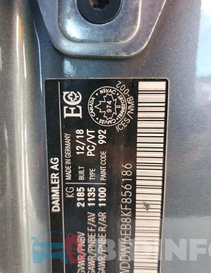 WDDWJ6EB8KF856186 Photo# 13