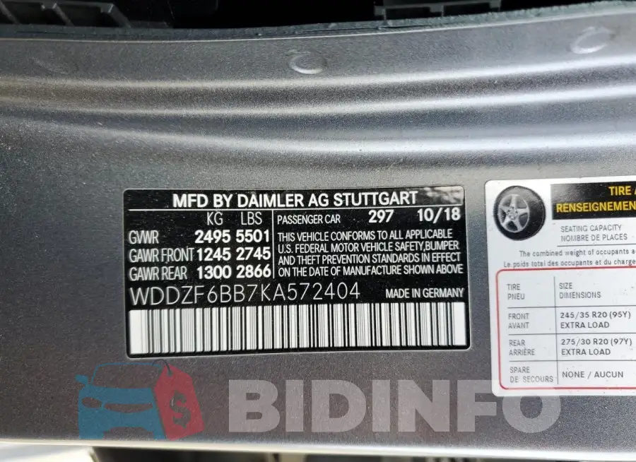 WDDZF6BB7KA572404 Photo# 12
