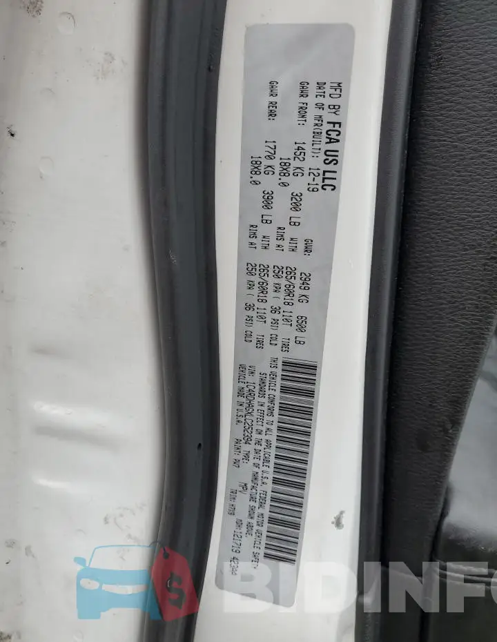 1C4RDHAGXLC252394 Photo# 14
