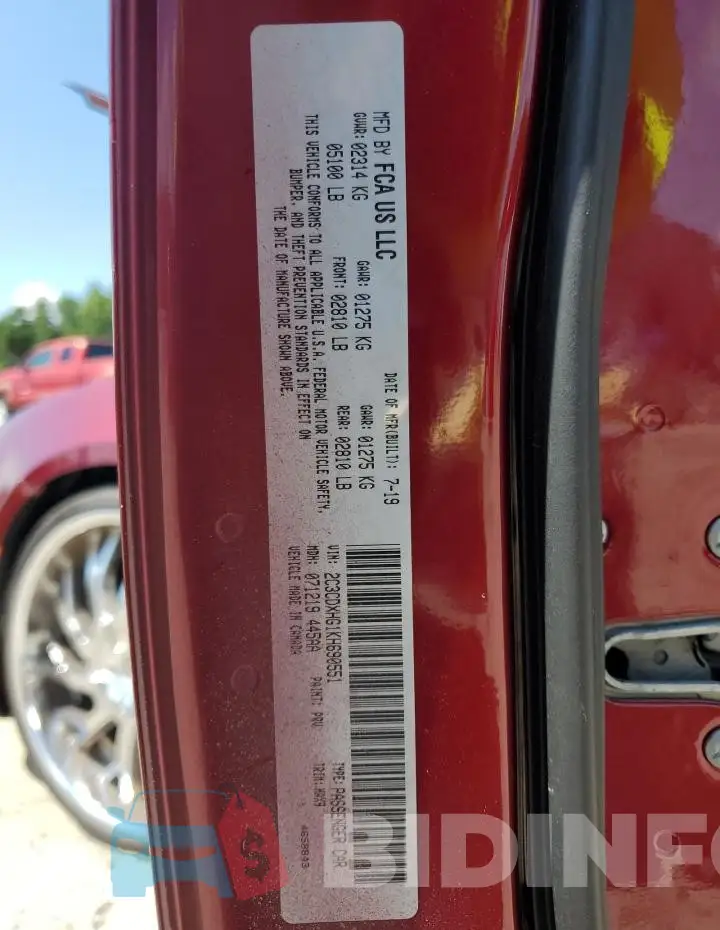 2C3CDXHG1KH690551 Photo# 12