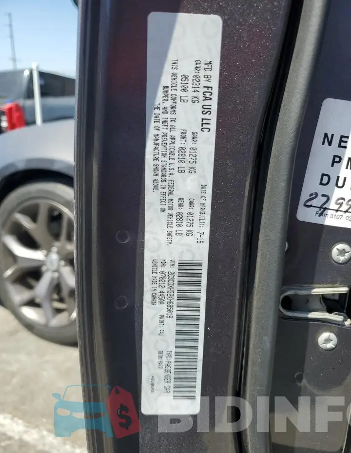 2C3CDXHG2KH685018 Photo# 12
