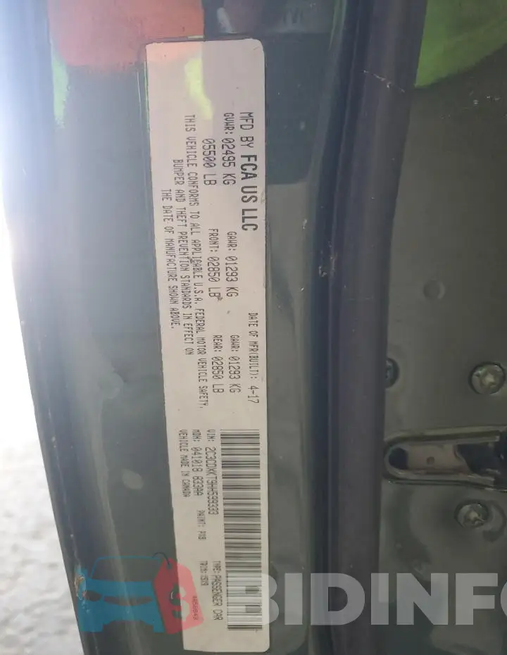 2C3CDXKT9HH599333 Photo# 12