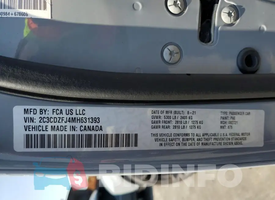 2C3CDZFJ4MH631393 Photo# 12