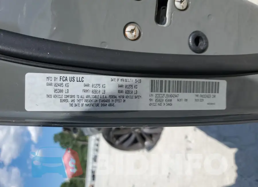 2C3CDZFJ5KH642447 Photo# 12