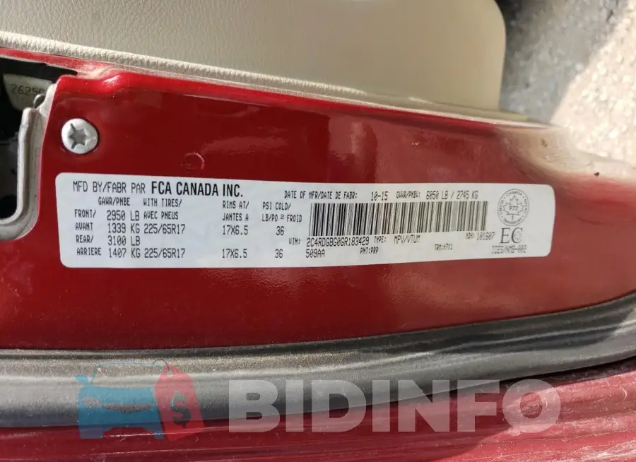 2C4RDGBG0GR183429 Photo# 14