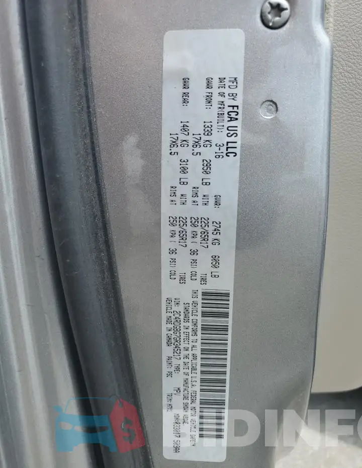 2C4RDGBG7GR345217 Photo# 13