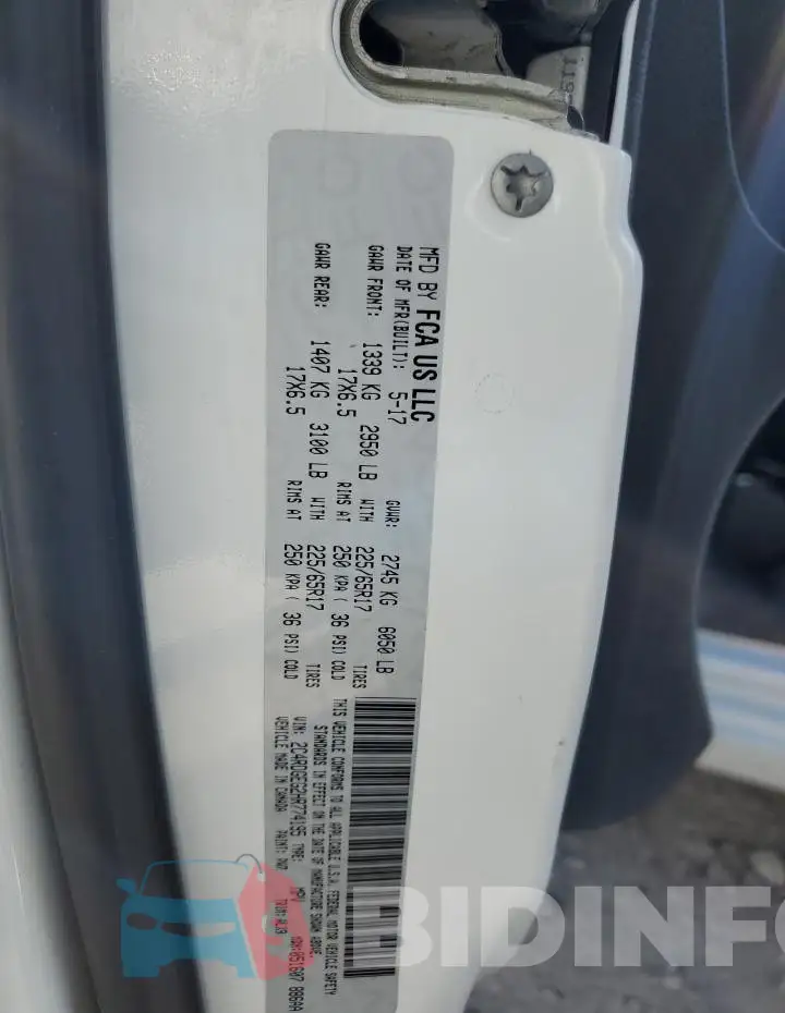 2C4RDGEG2HR774195 Photo# 13