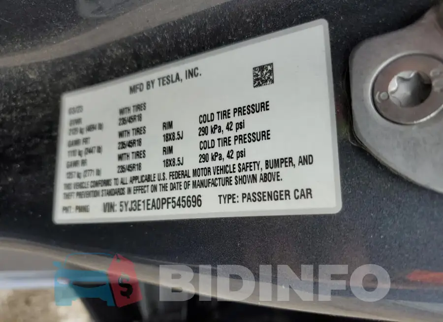 5YJ3E1EA0PF545696 Photo# 12