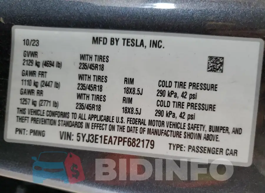 5YJ3E1EA7PF682179 Photo# 12