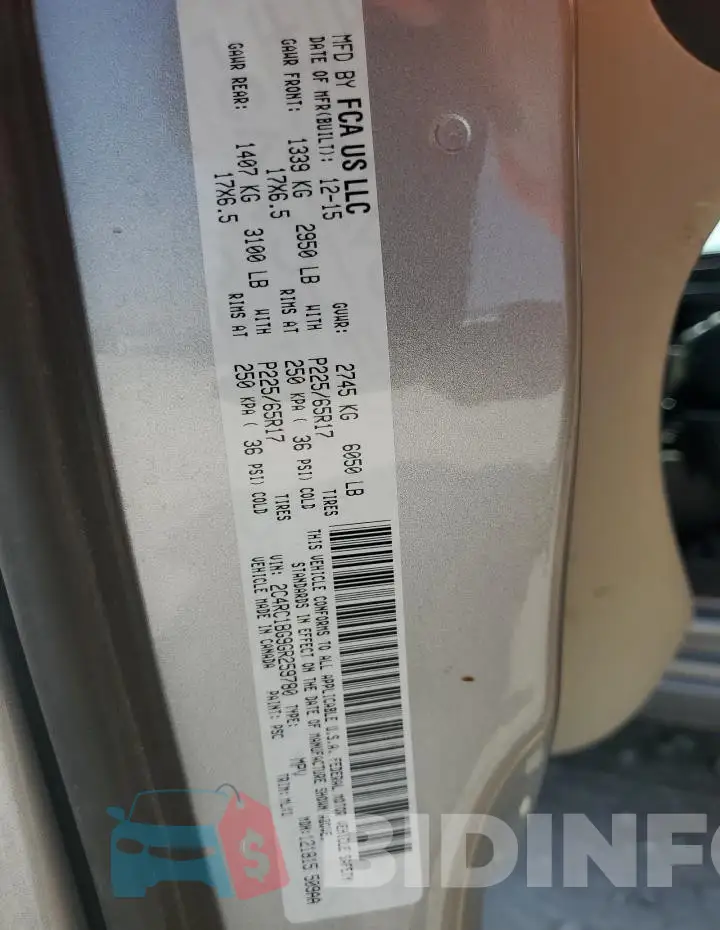 2C4RC1BG9GR259780 Photo# 13