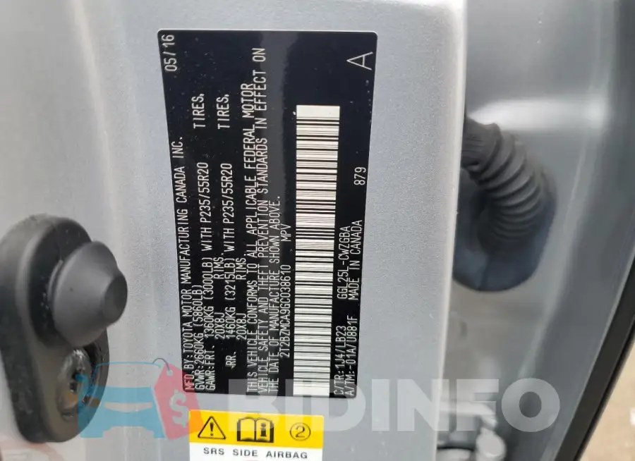 2T2BZMCA9GC038610 Photo# 12