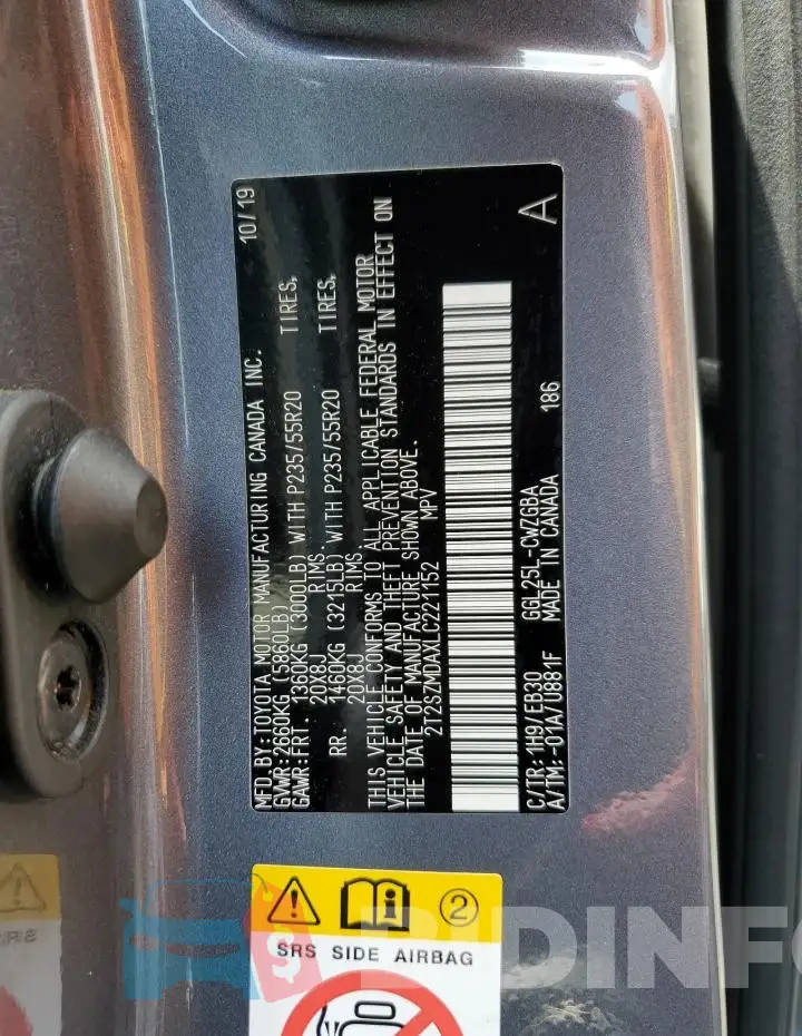 2T2SZMDAXLC221152 Photo# 14