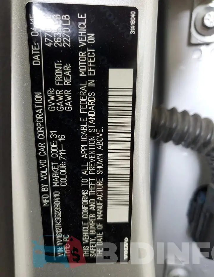 YV1612TK3G2390410 Photo# 13