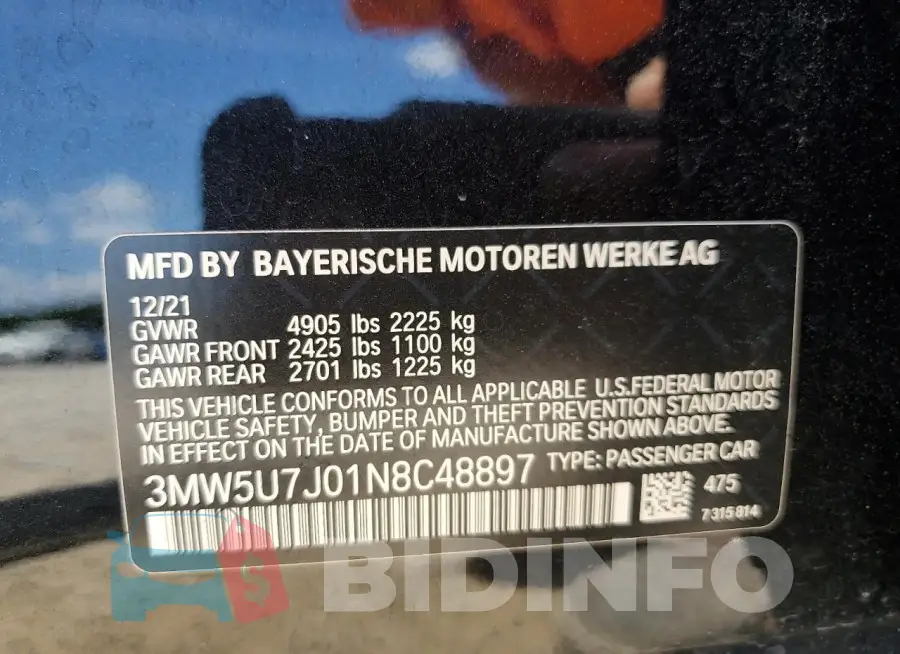3MW5U7J01N8C48897 Photo# 12