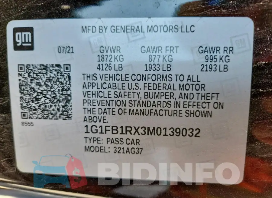 1G1FB1RX3M0139032 Photo# 13
