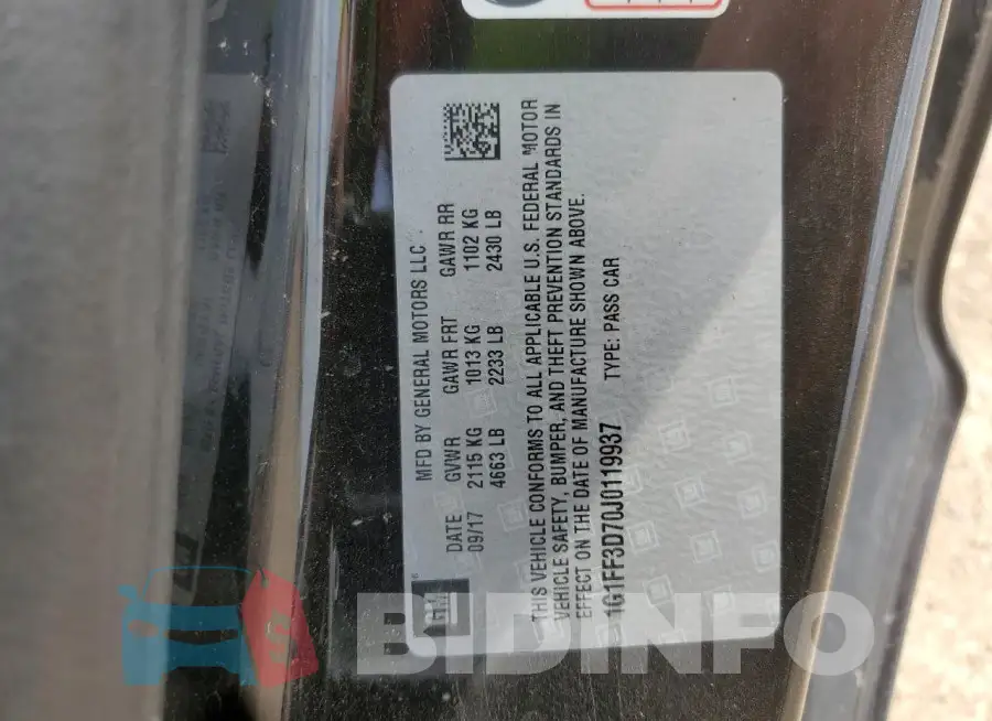 1G1FF3D70J0119937 Photo# 12