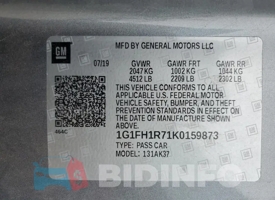 1G1FH1R71K0159873 Photo# 13