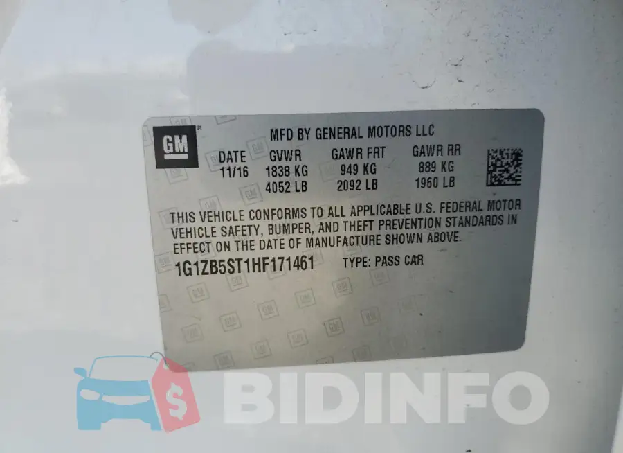 1G1ZB5ST1HF171461 Photo# 12