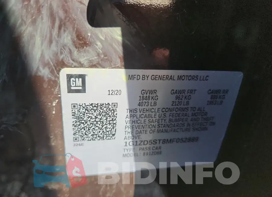 1G1ZD5ST8MF052889 Photo# 13