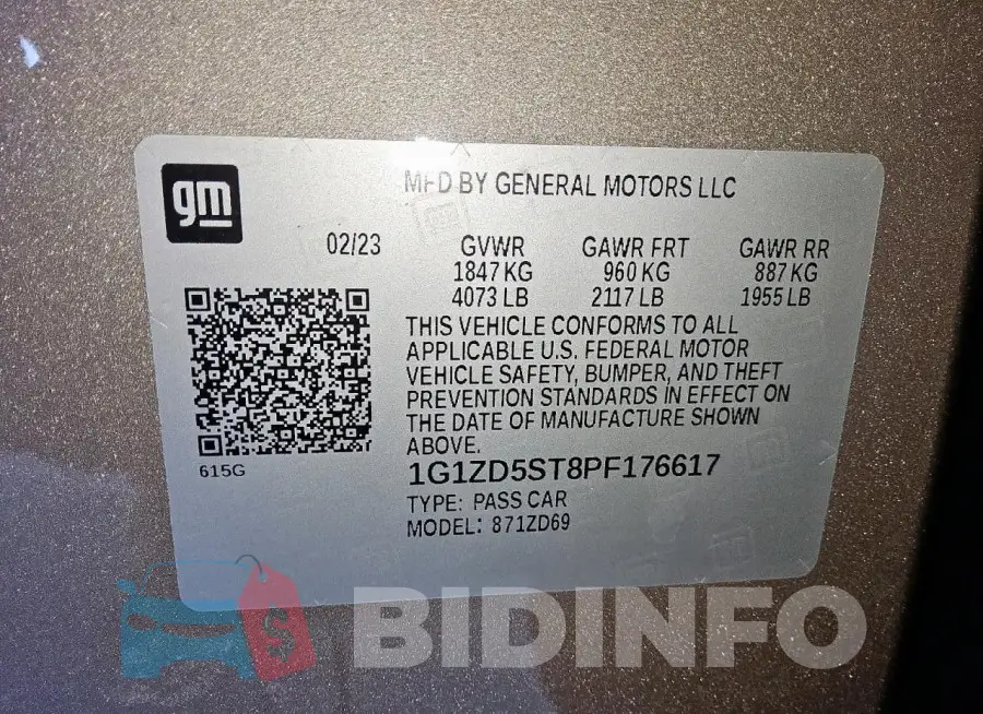 1G1ZD5ST8PF176617 Photo# 12