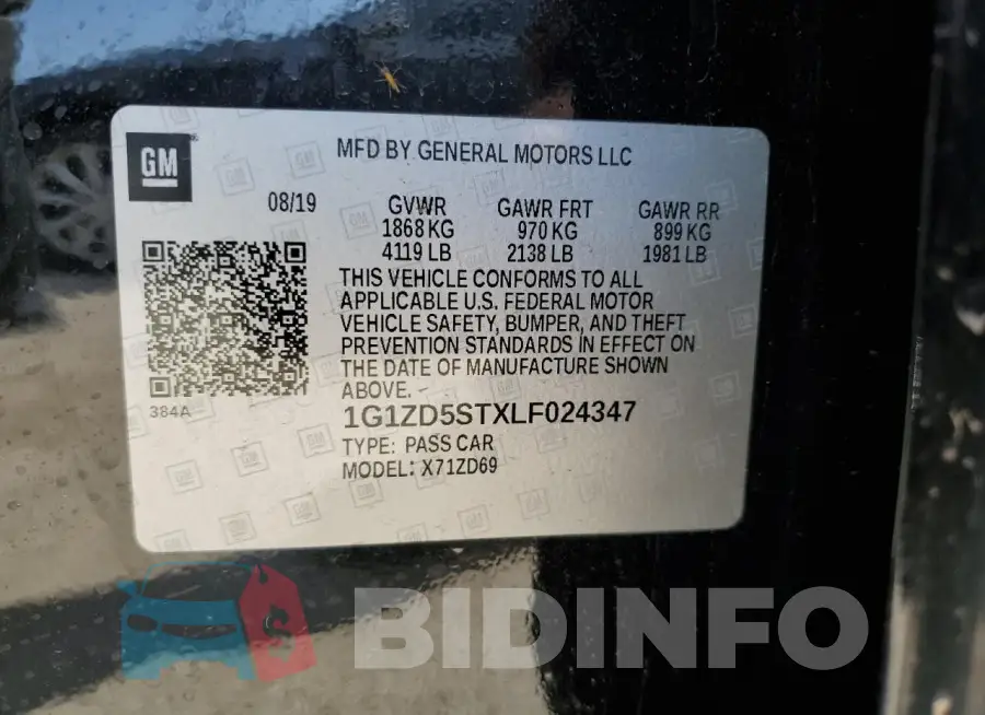 1G1ZD5STXLF024347 Photo# 13