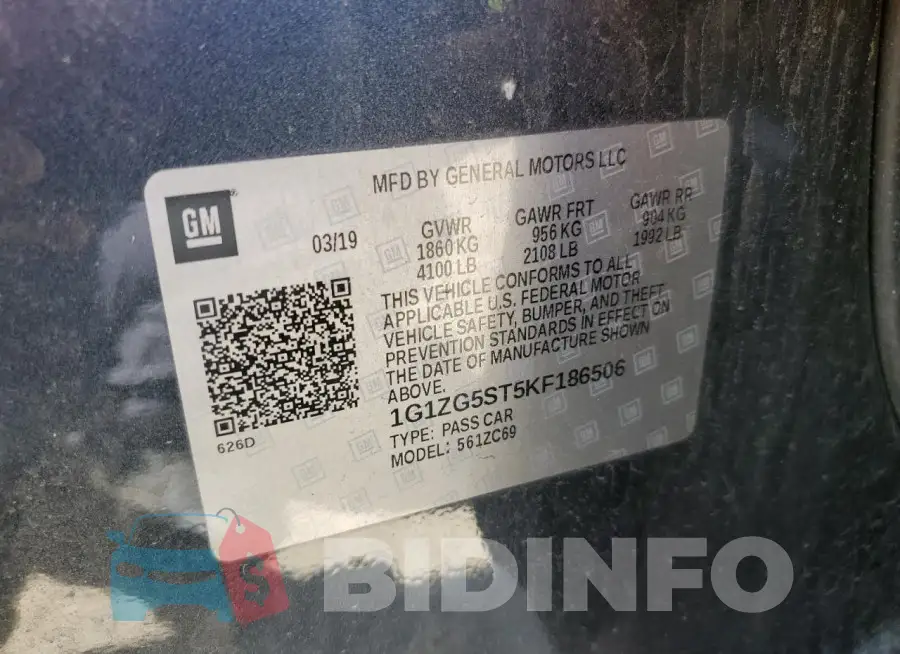 1G1ZG5ST5KF186506 Photo# 12