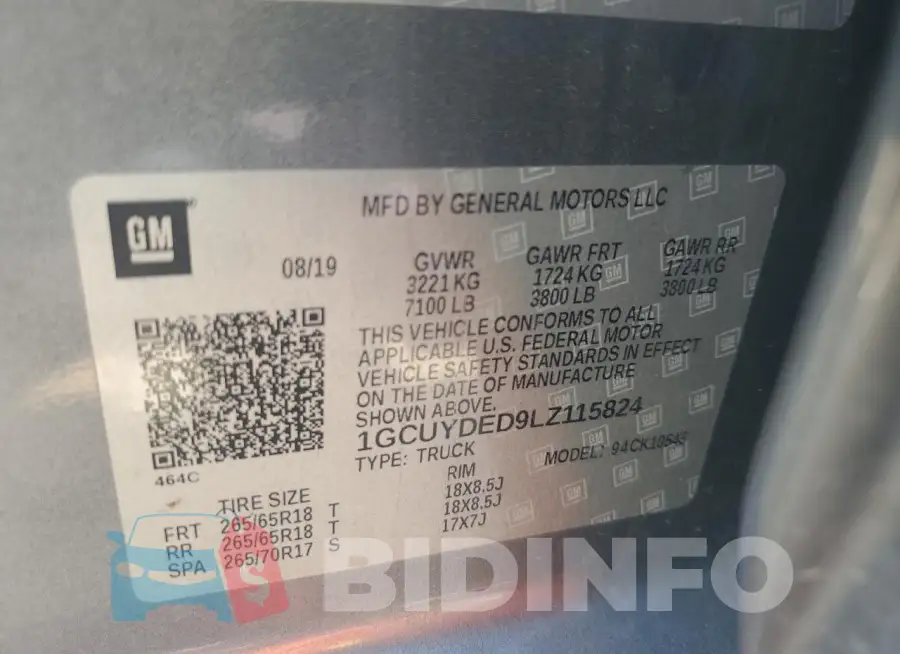 1GCUYDED9LZ115824 Photo# 12