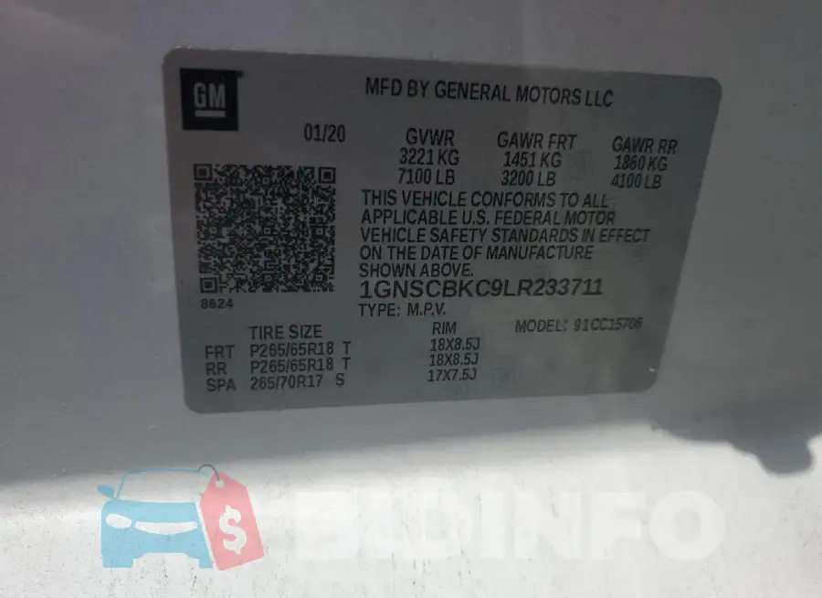 1GNSCBKC9LR233711 Photo# 14
