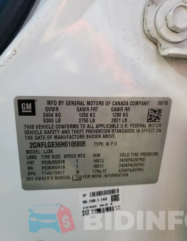 2GNFLGE36H6106895 Photo# 13