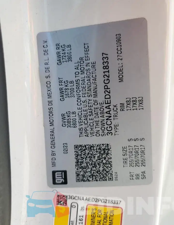 3GCNAAED2PG218337 Photo# 12
