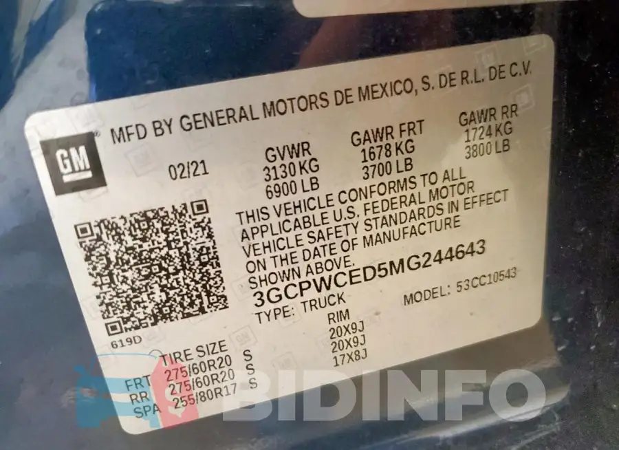3GCPWCED5MG244643 Photo# 12