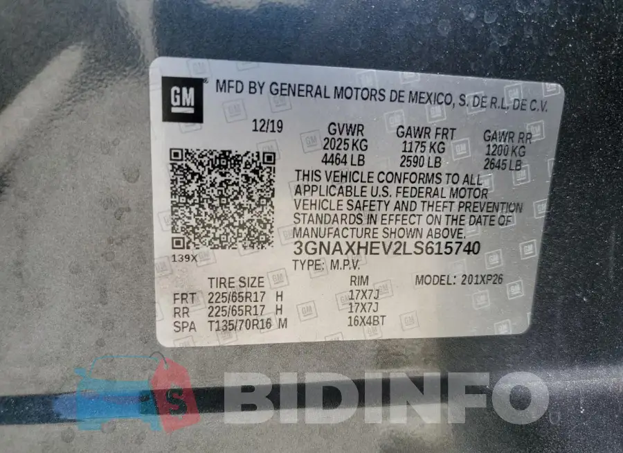 3GNAXHEV2LS615740 Photo# 13