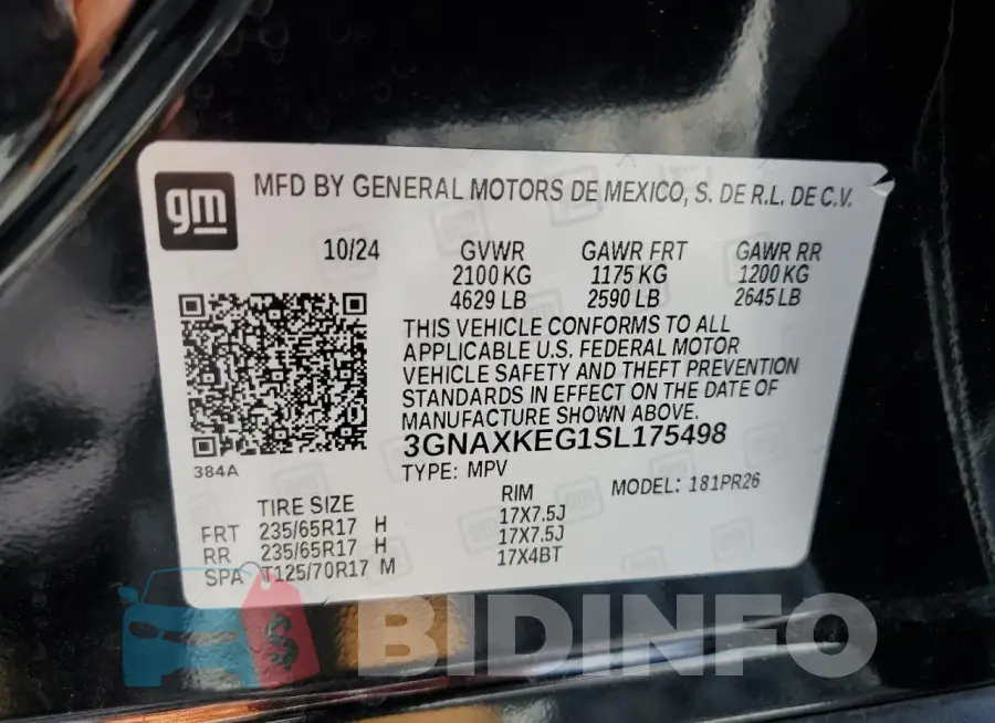 3GNAXKEG1SL175498 Photo# 12