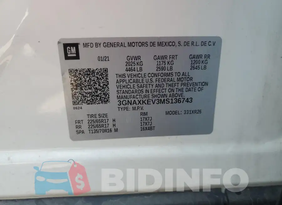 3GNAXKEV3MS136743 Photo# 13