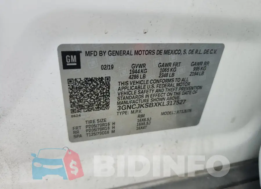 3GNCJKSBXKL317527 Photo# 14