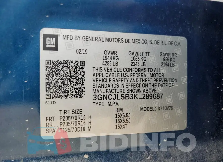 3GNCJLSB3KL289687 Photo# 14