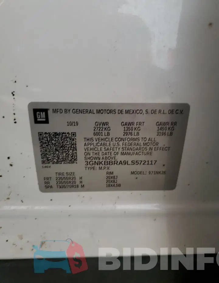 3GNKBBRA9LS572117 Photo# 12