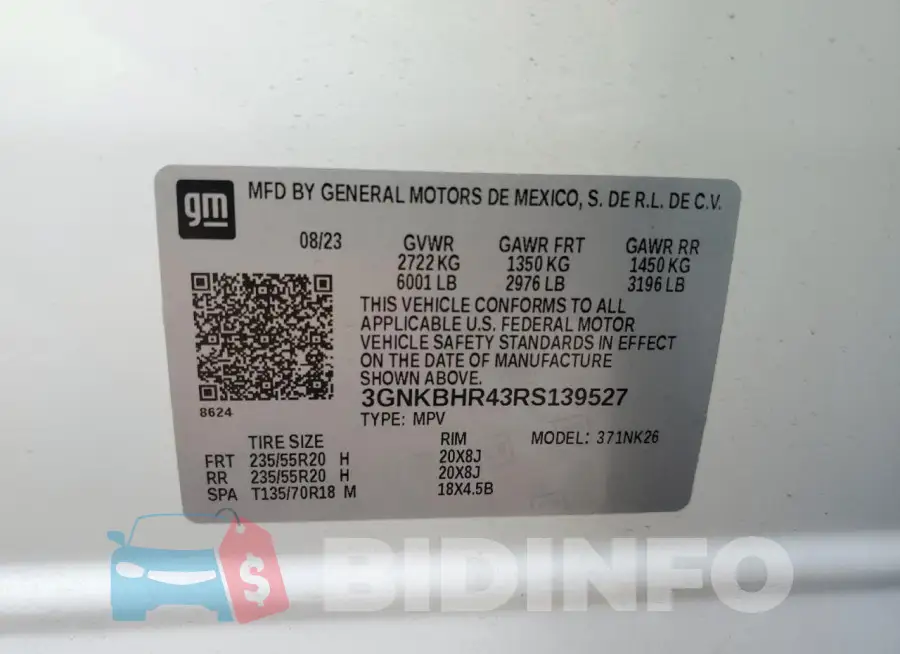 3GNKBHR43RS139527 Photo# 12
